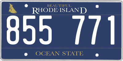 RI license plate 855771