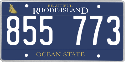RI license plate 855773