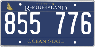 RI license plate 855776