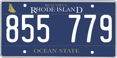 RI license plate 855779