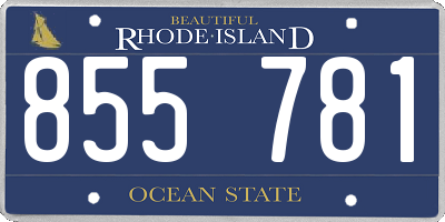 RI license plate 855781