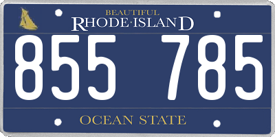 RI license plate 855785