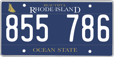 RI license plate 855786