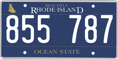 RI license plate 855787