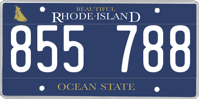 RI license plate 855788