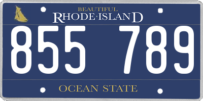 RI license plate 855789