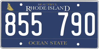 RI license plate 855790