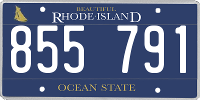 RI license plate 855791