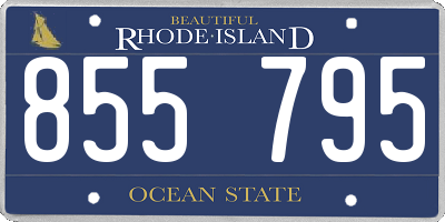 RI license plate 855795