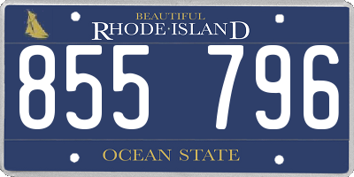 RI license plate 855796