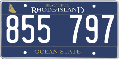 RI license plate 855797