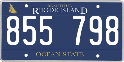 RI license plate 855798