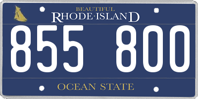 RI license plate 855800