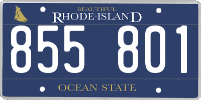RI license plate 855801