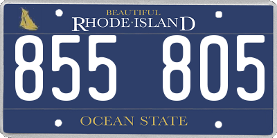 RI license plate 855805