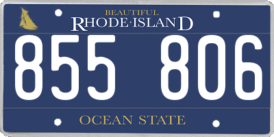 RI license plate 855806