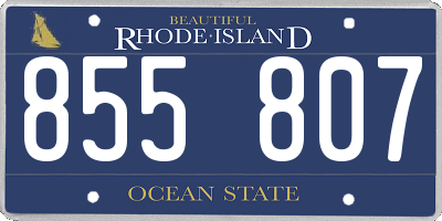 RI license plate 855807