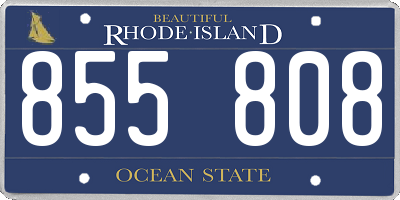 RI license plate 855808