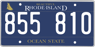 RI license plate 855810