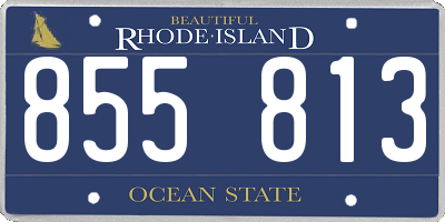 RI license plate 855813