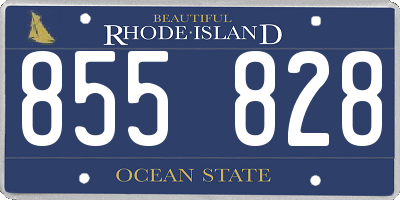RI license plate 855828