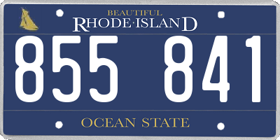 RI license plate 855841