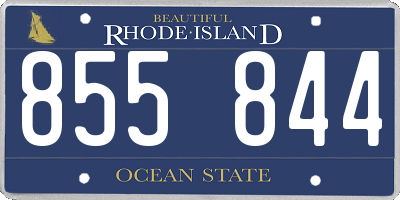 RI license plate 855844