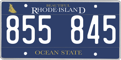RI license plate 855845