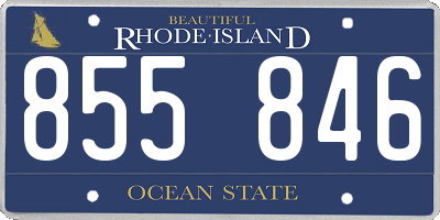 RI license plate 855846