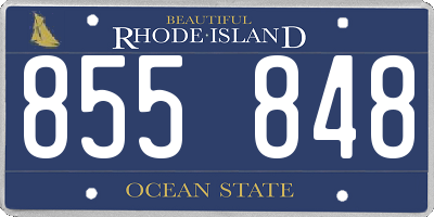 RI license plate 855848