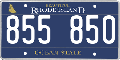 RI license plate 855850