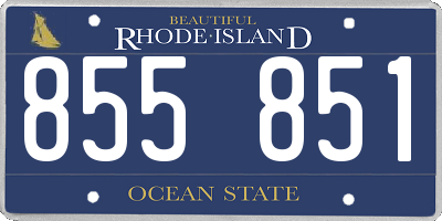 RI license plate 855851