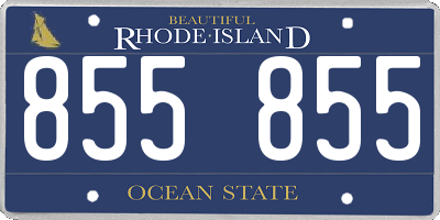 RI license plate 855855