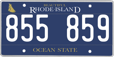 RI license plate 855859