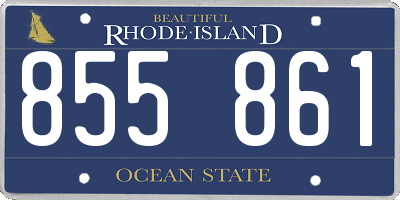 RI license plate 855861