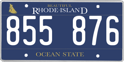 RI license plate 855876