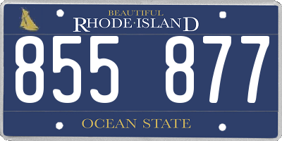 RI license plate 855877