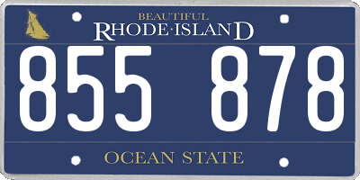 RI license plate 855878