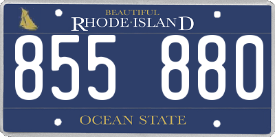 RI license plate 855880