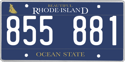 RI license plate 855881