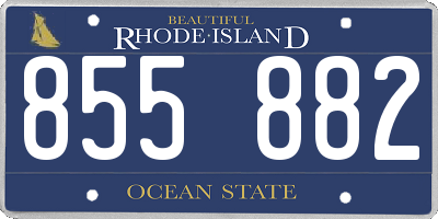 RI license plate 855882
