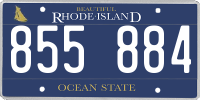 RI license plate 855884