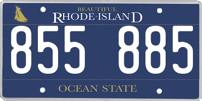 RI license plate 855885