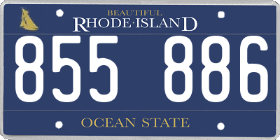 RI license plate 855886