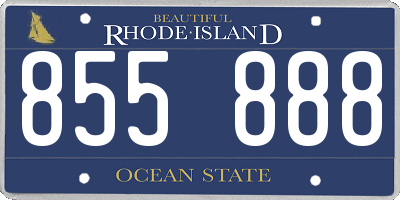 RI license plate 855888