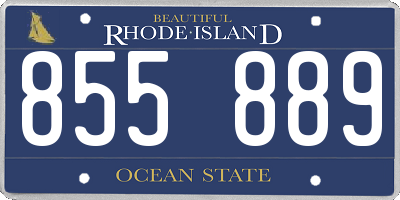 RI license plate 855889