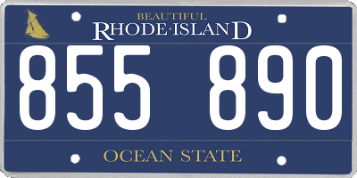 RI license plate 855890
