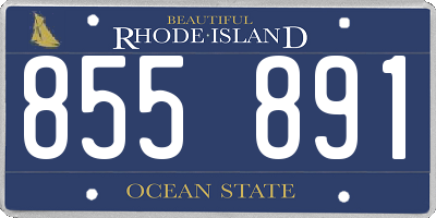 RI license plate 855891