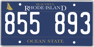 RI license plate 855893