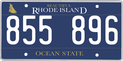 RI license plate 855896